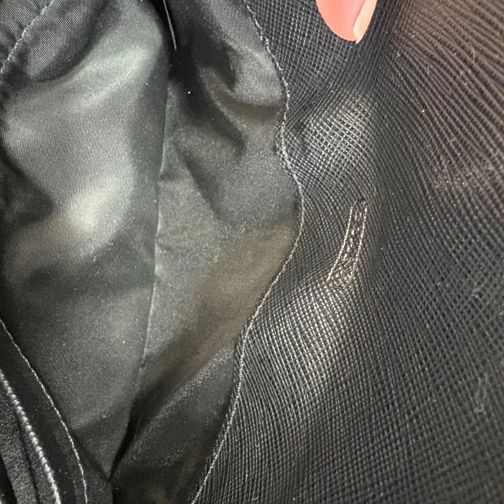 COACH Black Signature C Monogram‎ Leather Trim Trifold Wallet